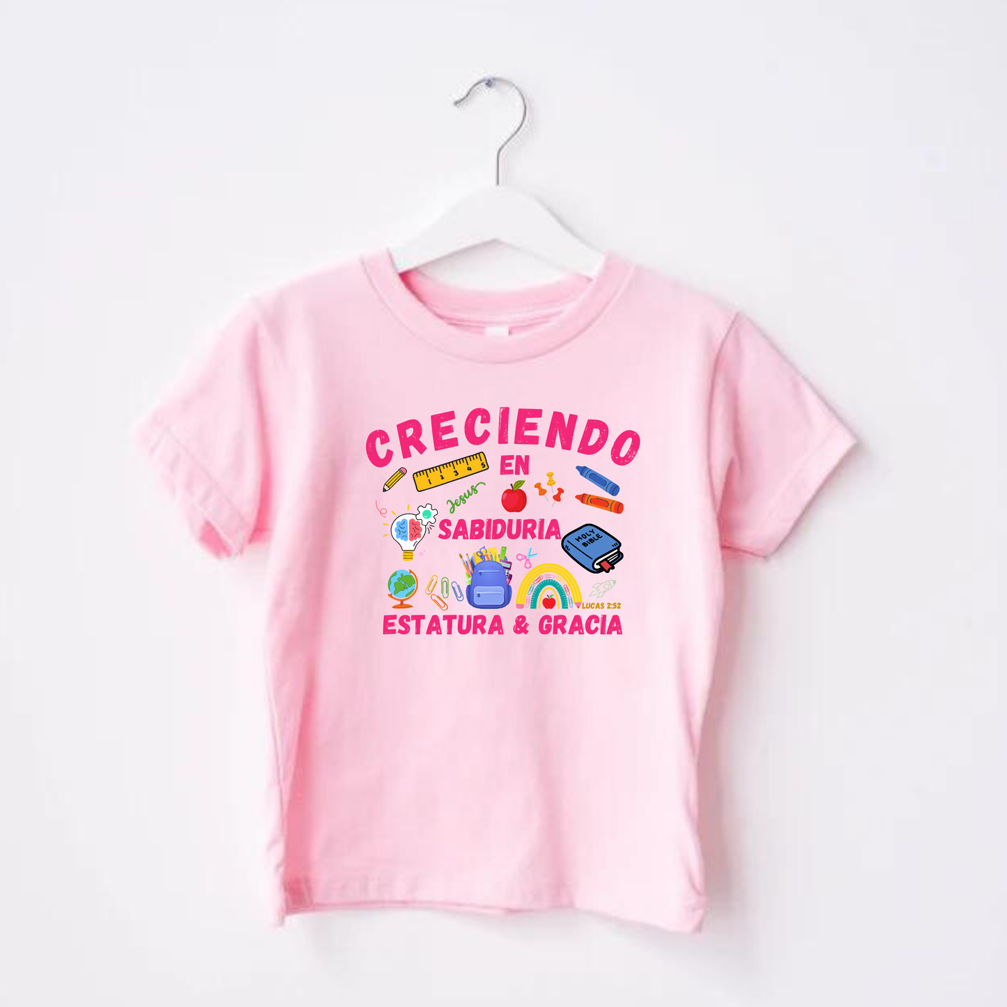 T-SHIRT "CRECIENDO EN SABIDURIA" para niños- back to school