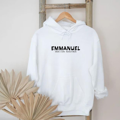 Hoodie "Emmanuel, Dios con Nosotros" manga larga, invierno