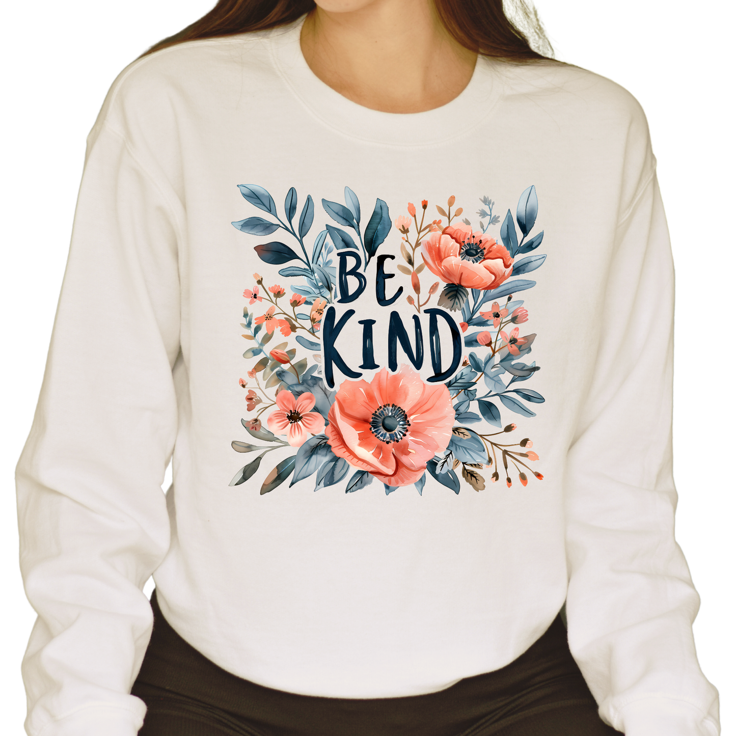 Sweater "Be Kind" con Diseño Floral