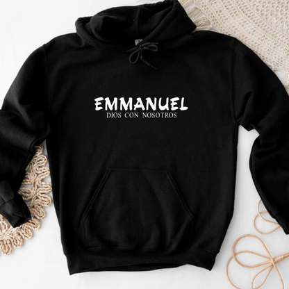 Hoodie "Emmanuel, Dios con Nosotros" manga larga, invierno