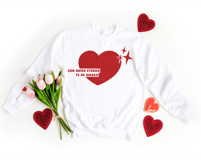 Sweater "CON AMOR ETERNO" Sudadera. Sueter / mujer