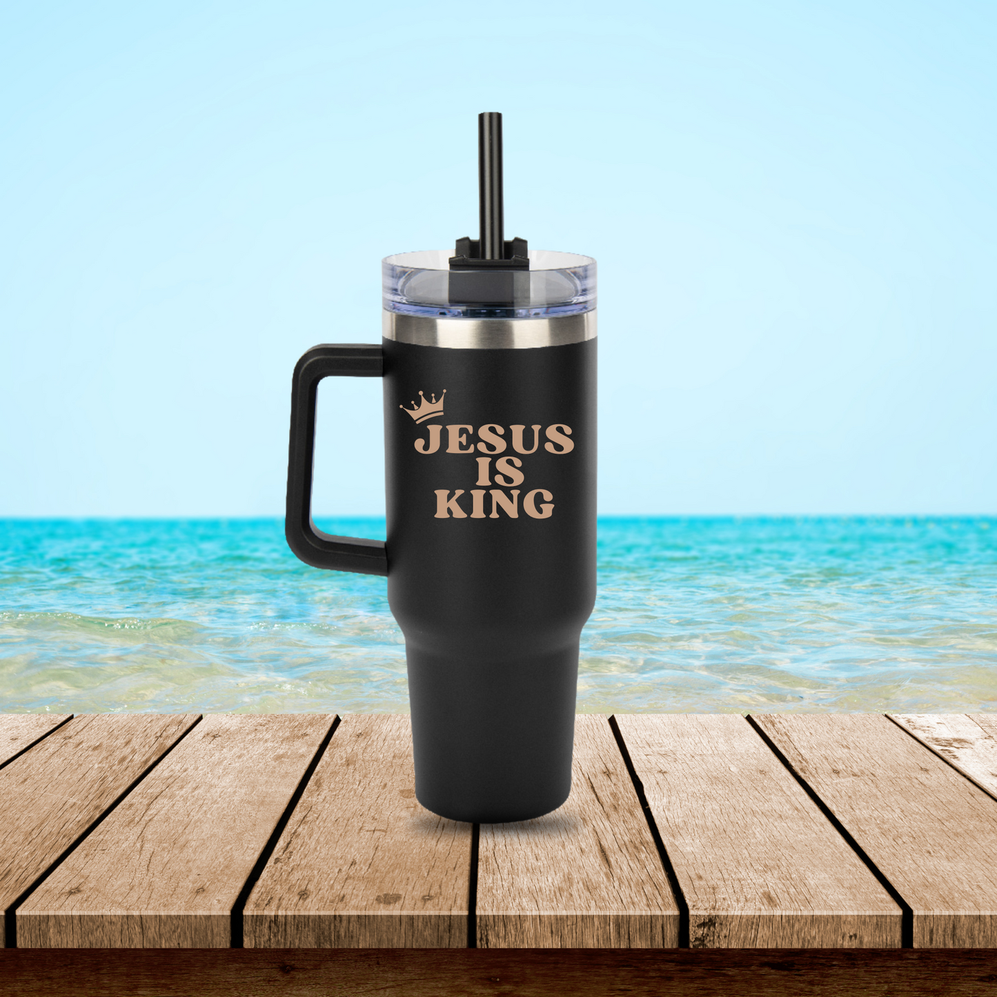 Termo "Jesús es Rey" 40 0z Tumbler with Handle