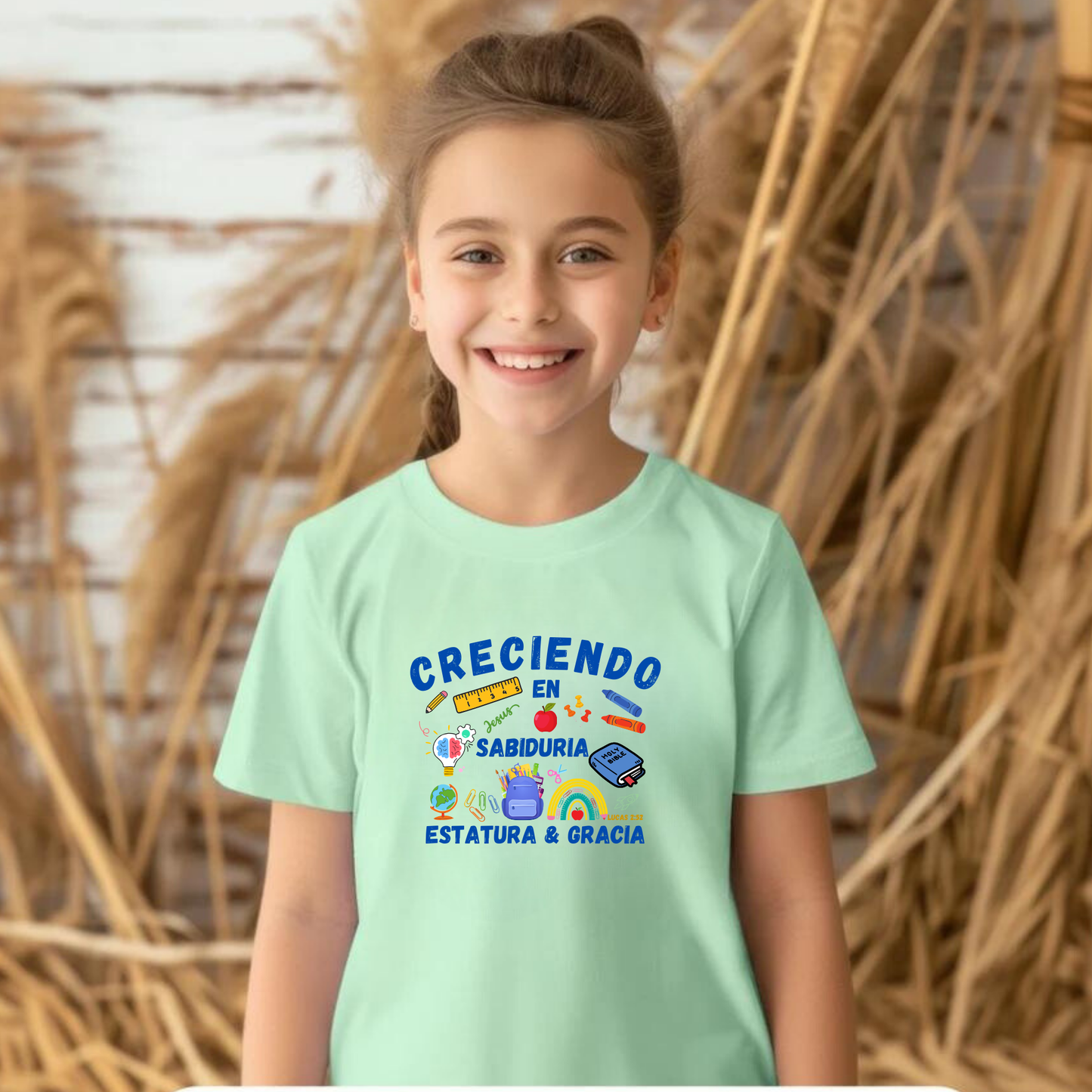 T-SHIRT "CRECIENDO EN SABIDURIA" para niños- back to school