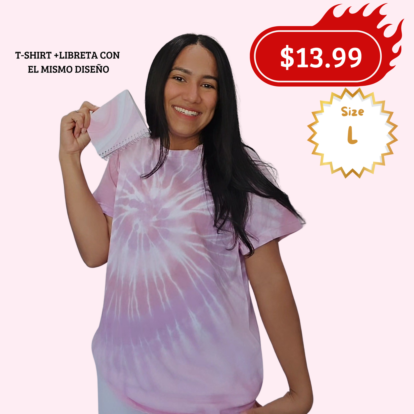 T-shirt ROSA/MORADO estilo sol