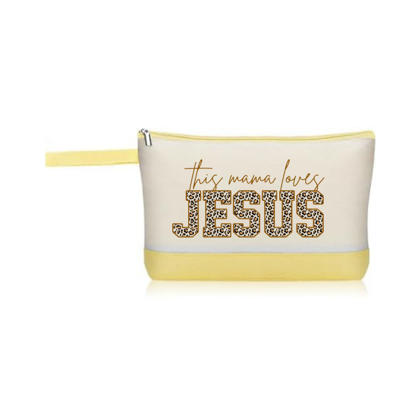 Small Bag  "This Mama Loves Jesus" With zipper, Cosmetic, Makeup, Pencil, Cartera, Bolso