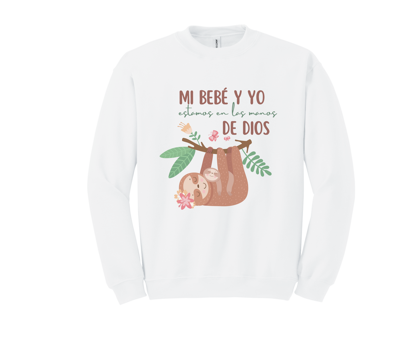 Mi bebé y Yo, En las manos de Dios. Suéter/ Sweater Maternidad- Embarazo