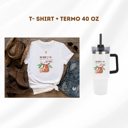 T-shirt + Termo 40 oz, , Gift Box, Set, Bundle.