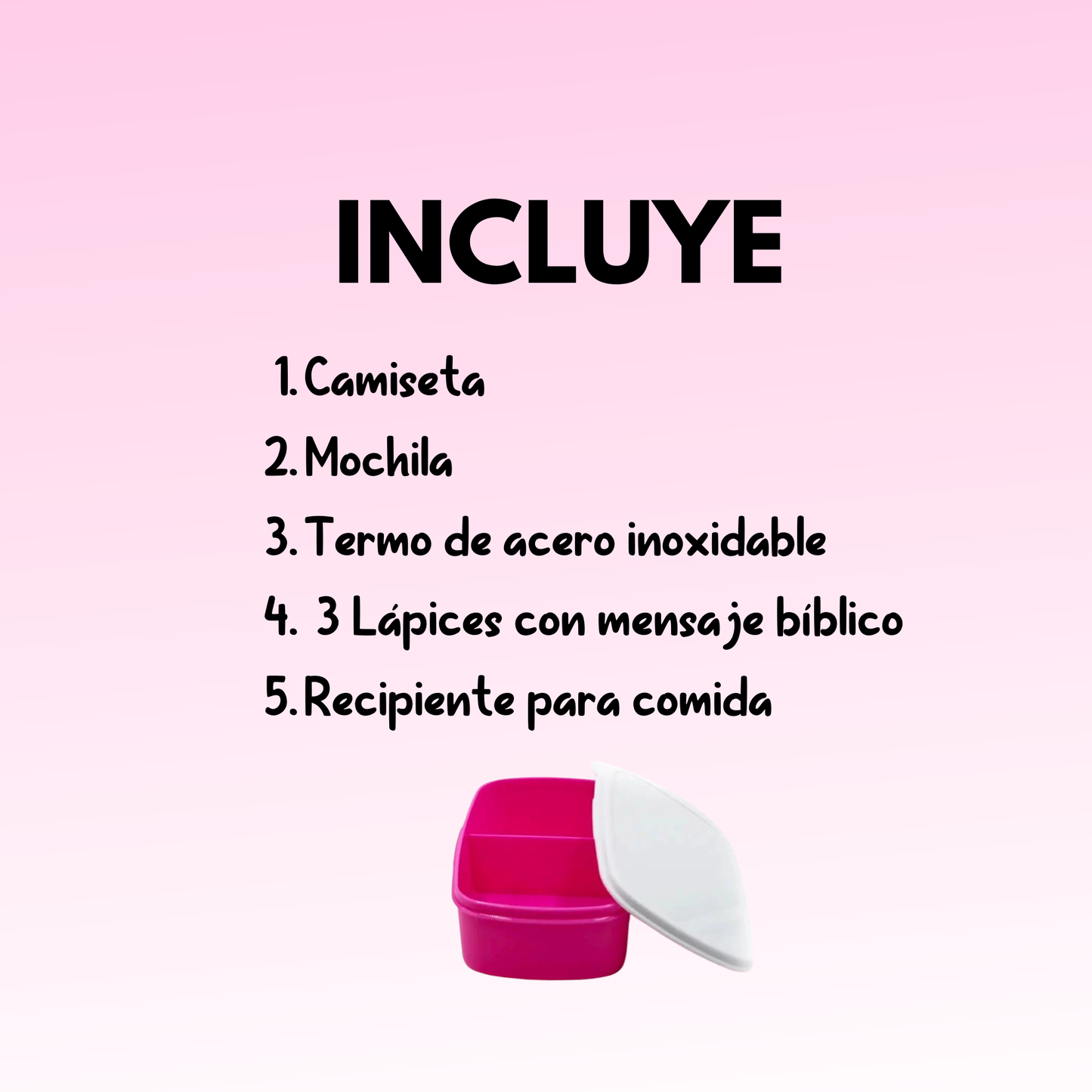 KIT DE 5 ARTICULOS PARA NIÑOS