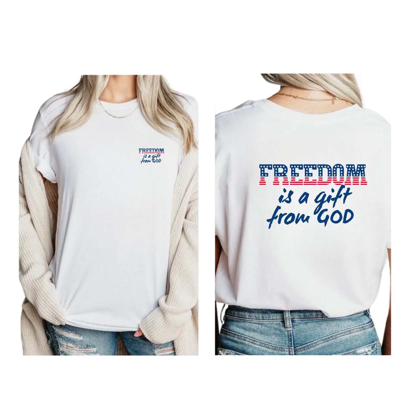 T- shirt UNISEX "Freedom is a gift" 4th July