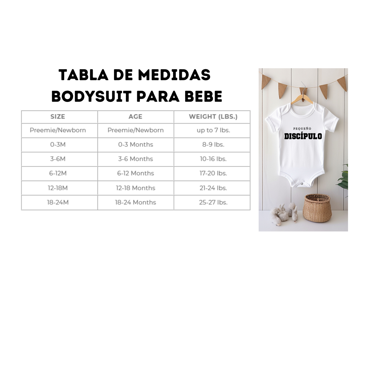 Pequeño Discípulo.  Bodysuit para bebe. mono- mameluco