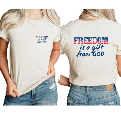 T- shirt UNISEX "Freedom is a gift" 4th July