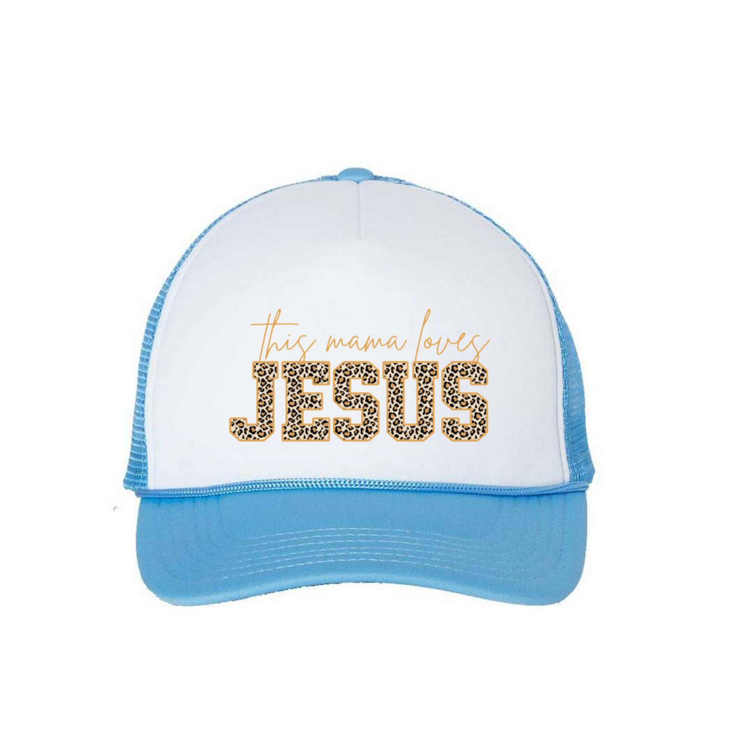 Hat "This mama Loves Jesus"Animal print, gorra, Leopardo