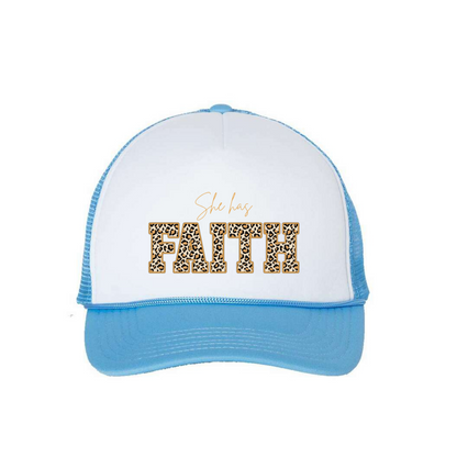 Hat "She has Faith" Animal print, Gorra, Leopardo