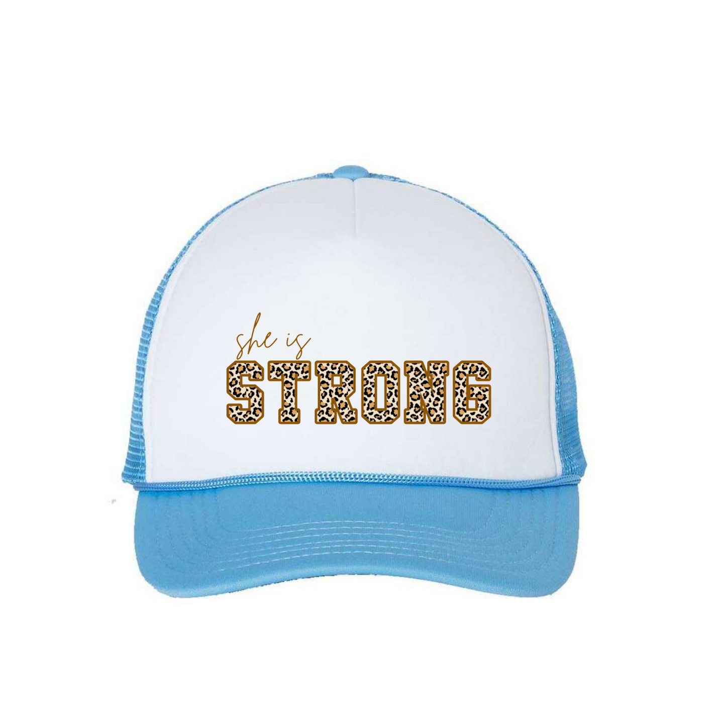 Hat "She is Strong" Animal print, Gorra, Leopardo