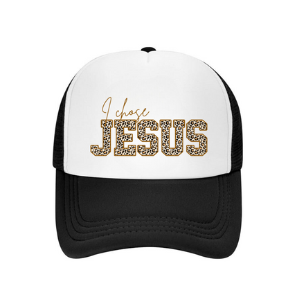 Hat "I shose Jesus" Animal print, Gorra, Leopardo