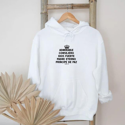 Hoodie "Admirable consejero" manga larga, invierno