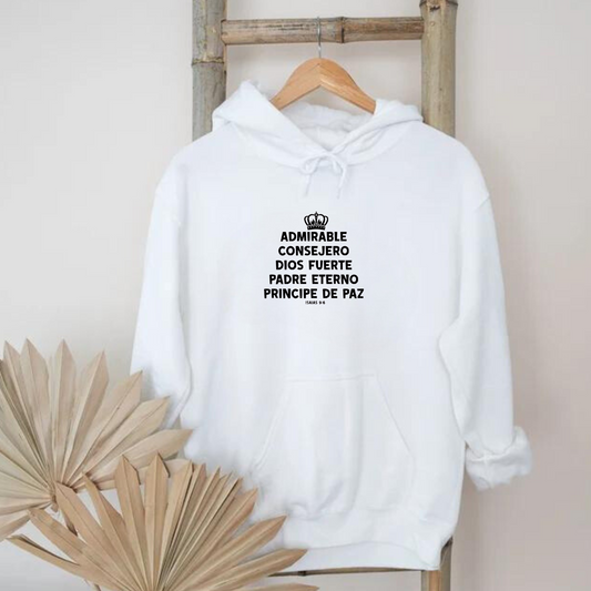 Hoodie "Admirable consejero" manga larga, invierno