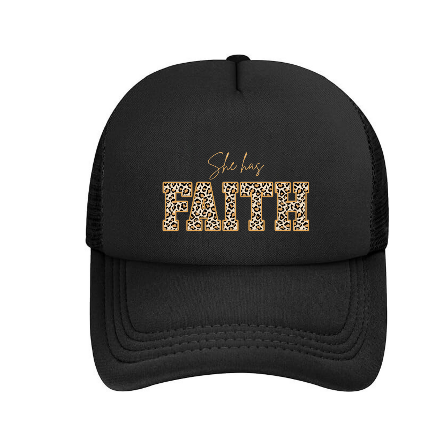 Hat "She has Faith" Animal print, Gorra, Leopardo