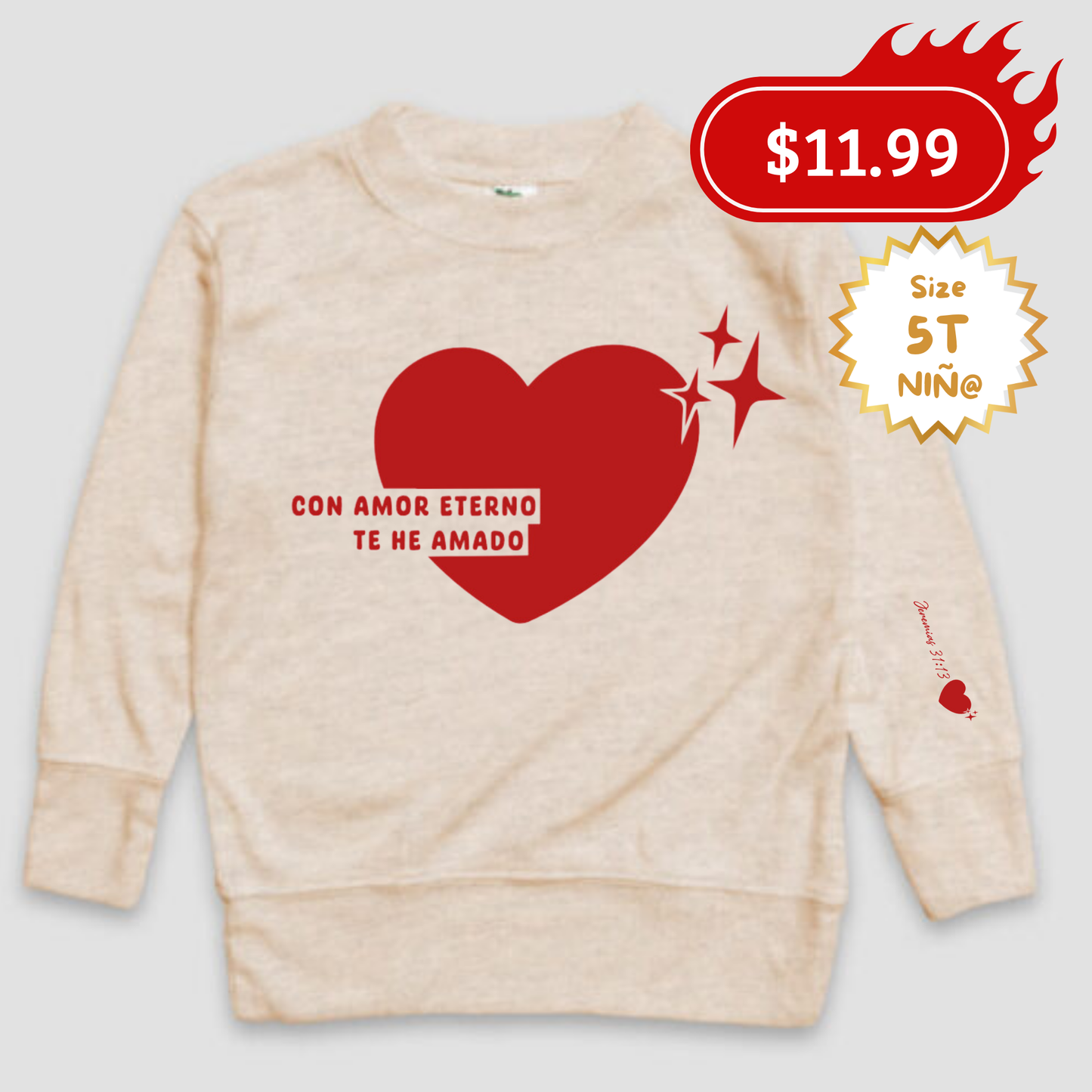 Sweater fino "Con amor eterno "