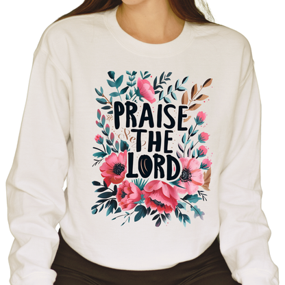 Sweater "Praise the Lord" con Diseño Floral