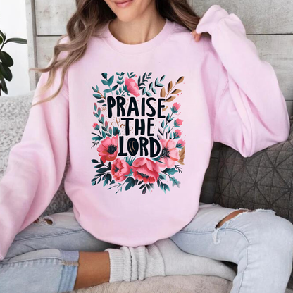 Sweater "Praise the Lord" con Diseño Floral