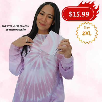 Sweater rosa-morado ( estilo sol)