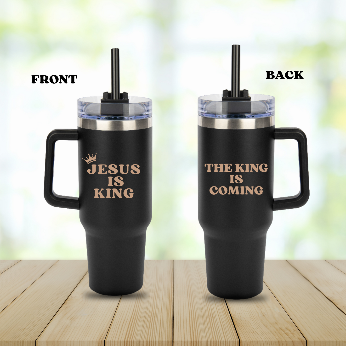 Termo "Jesús es Rey" 40 0z Tumbler with Handle