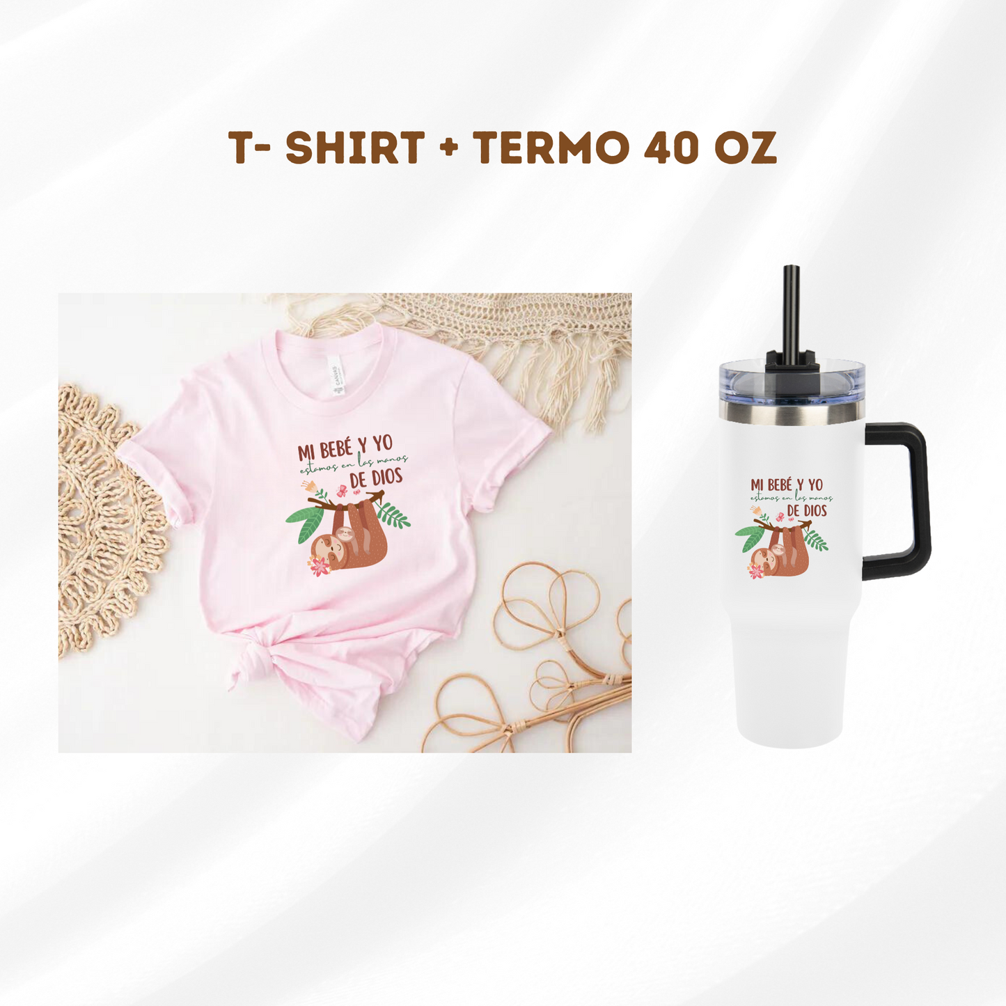 T-shirt + Termo 40 oz, , Gift Box, Set, Bundle.