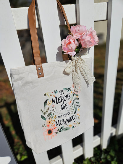 Tote bag "His mercies are new" cartera, bolsa de tela